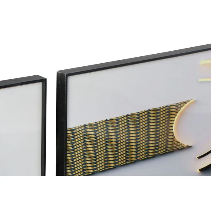 Комплект от 3 снимки DKD Home Decor Алуминий Дървен MDF 240