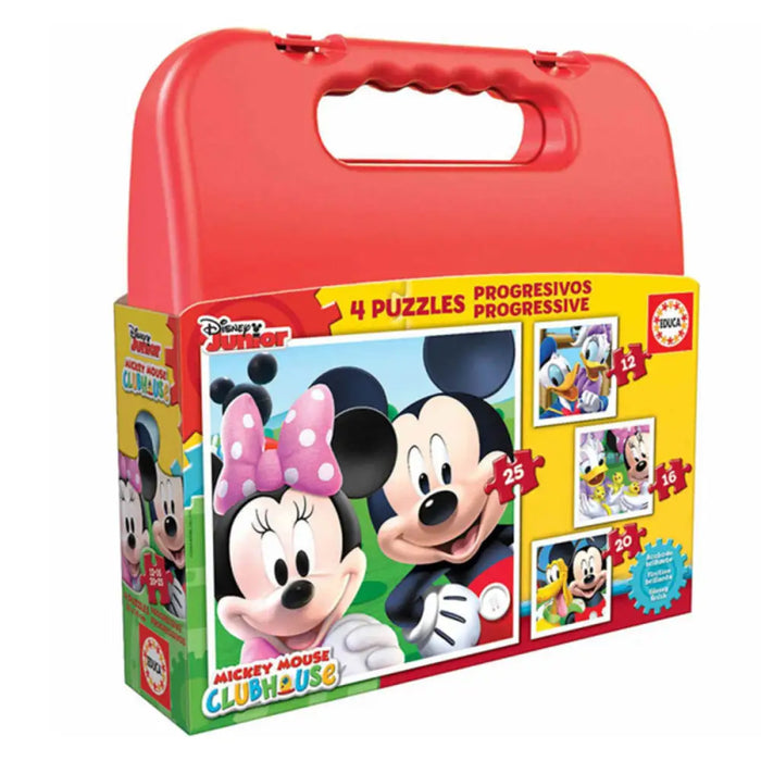 Комплект от 4 Пъзела Disney Mickey Mouse Progressive Educa