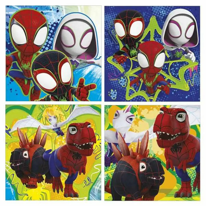 Комплект от 4 Пъзела Educa Dino Spidey (4 броя)