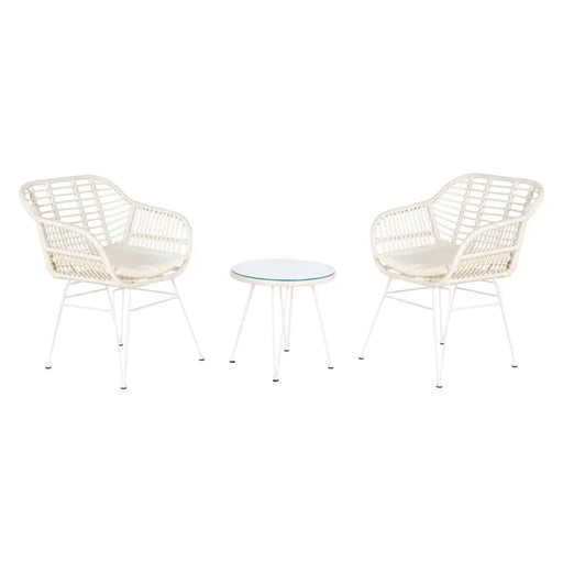 Комплект от маса с 2 стола DKD Home Decor 56 x 57,5 x 82 cm