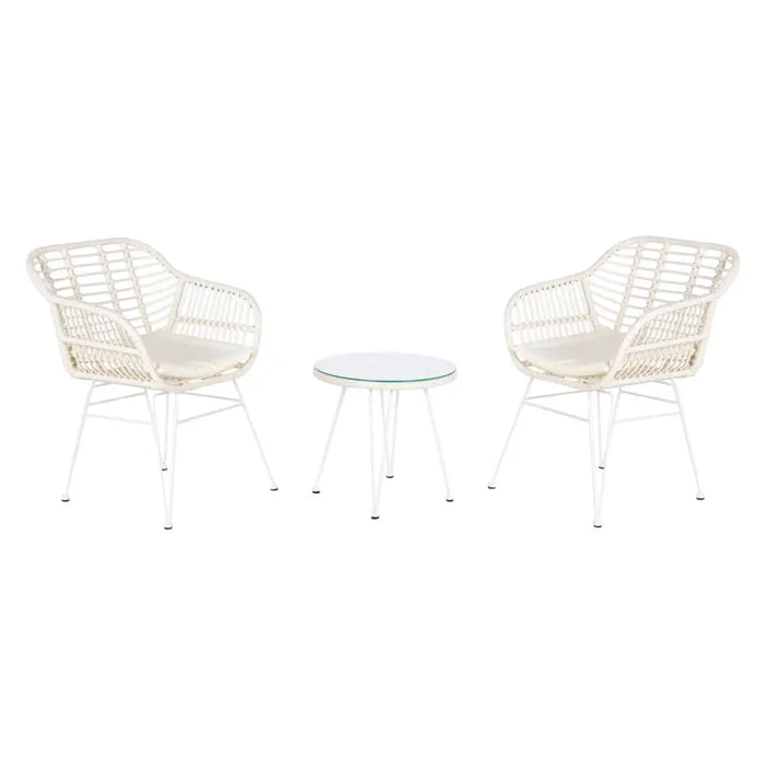 Комплект от маса с 2 стола DKD Home Decor 56 x 57,5 x 82 cm