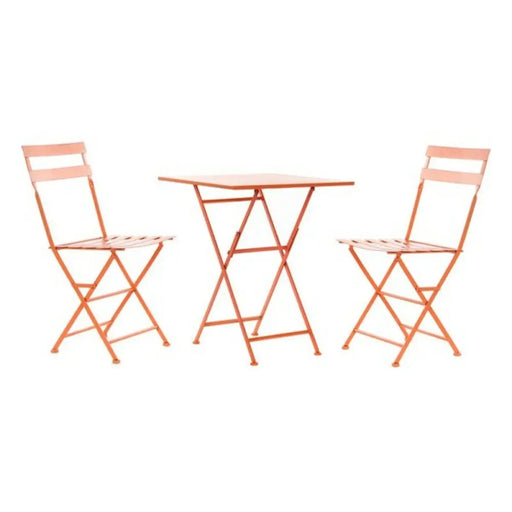 Комплект от маса с 2 стола DKD Home Decor MB-177412 Корал