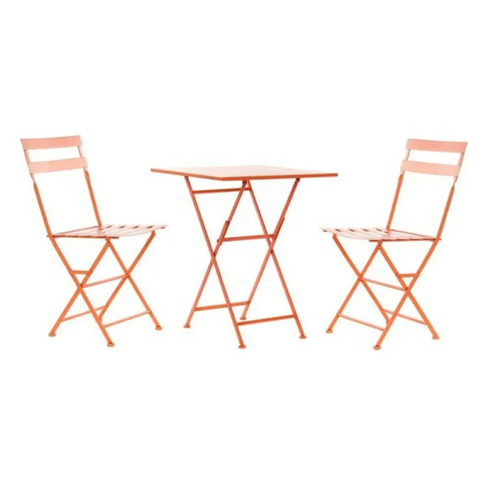 Комплект от маса с 2 стола DKD Home Decor MB-177412 Корал