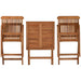 Комплект от маса с 2 стола Home ESPRIT Кафяв 60 x 60 x 74 cm