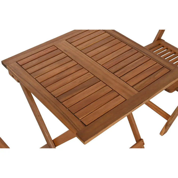 Комплект от маса с 2 стола Home ESPRIT Кафяв 60 x 60 x 74 cm