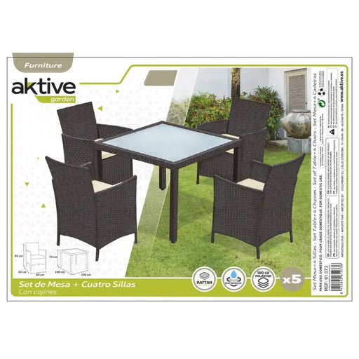 Комплект от маса с 4 стола Aktive