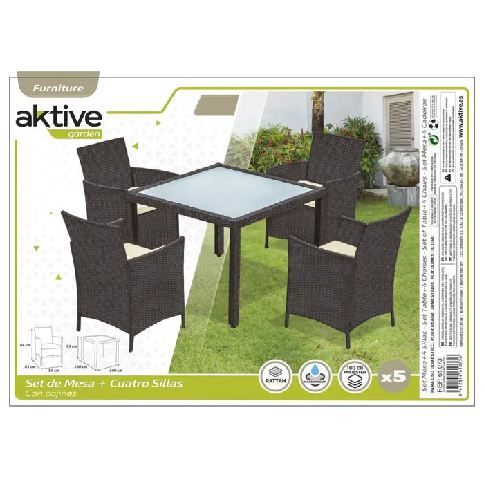 Комплект от маса с 4 стола Aktive