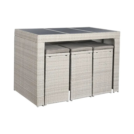 Комплект от маса с 6 стола DKD Home Decor 143 x 80 x 100 cm