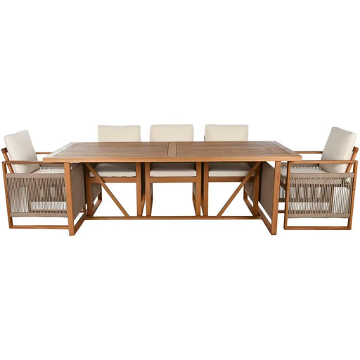 Комплект от маса с стола Home ESPRIT Кафяв 230 x 100 x 75 cm