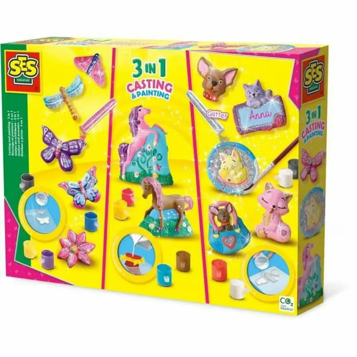 Комплект Пластелин SES Creative Molding and painting - 3 in
