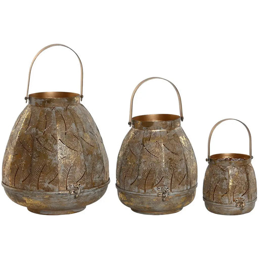 Комплект подложки за маса Home ESPRIT Златен Метал 25 x 25