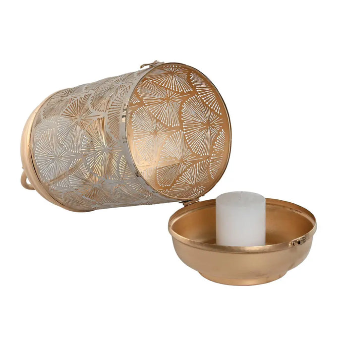 Комплект подложки за маса Home ESPRIT Бял Златен Метал 25 x