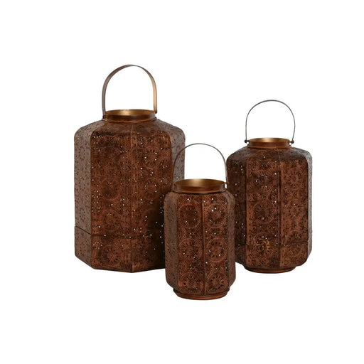 Комплект подложки за маса Home ESPRIT Кафяв Златен Метал 26