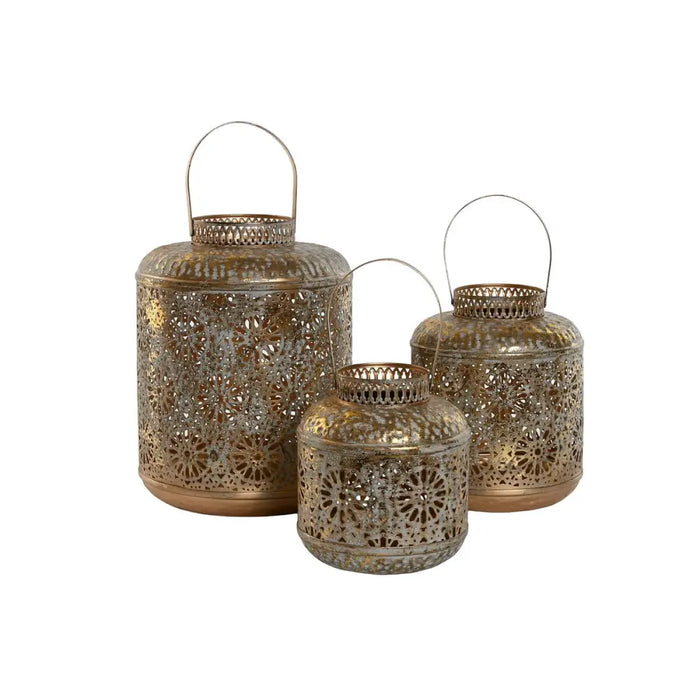 Комплект подложки за маса Home ESPRIT Златен Метал 24 x 24