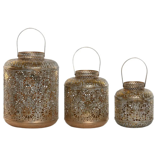 Комплект подложки за маса Home ESPRIT Златен Метал 24 x 24