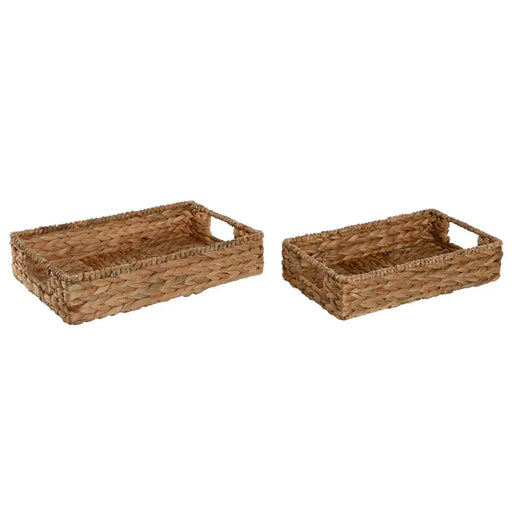 Комплект Подноси Home ESPRIT Естествен Тропически 40 x 26 x