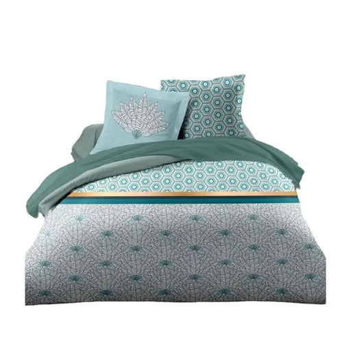 Комплект покривка за завивка HOME LINGE PASSION Бял Зелен