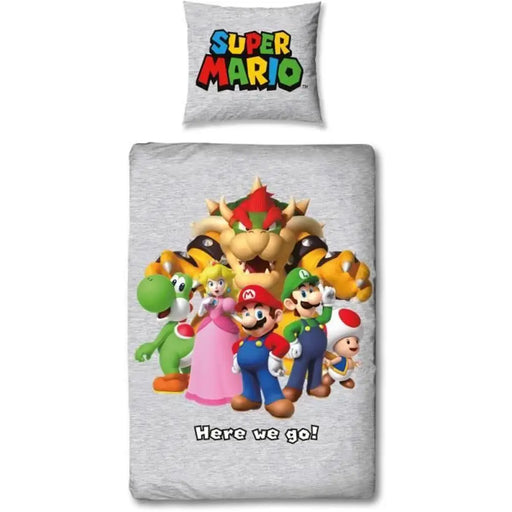 Комплект покривка за завивка Mario Bros Многоцветен 140