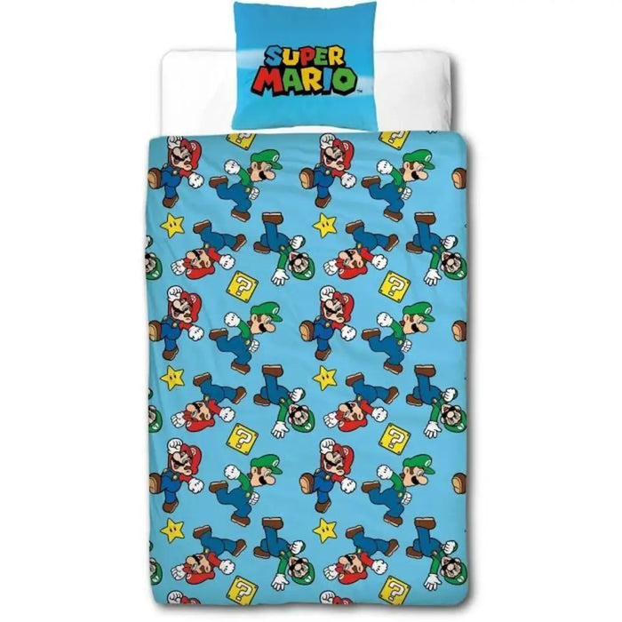 Комплект покривка за завивка Mario Bros Многоцветен 140