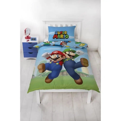 Комплект покривка за завивка Mario Bros Многоцветен 140