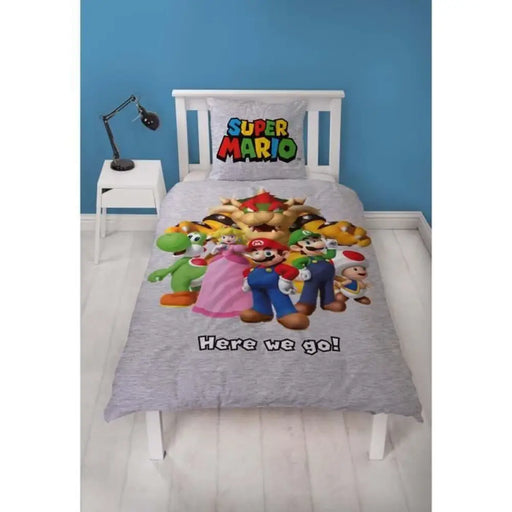 Комплект покривка за завивка Mario Bros Многоцветен 140