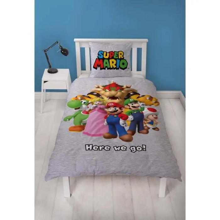 Комплект покривка за завивка Mario Bros Многоцветен 140