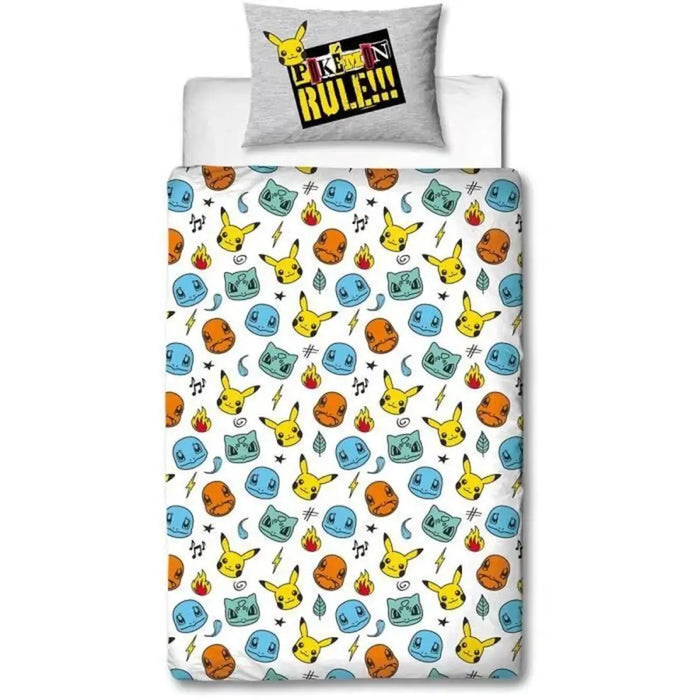 Комплект покривка за завивка Pokémon Сив 140 легло 2 Части