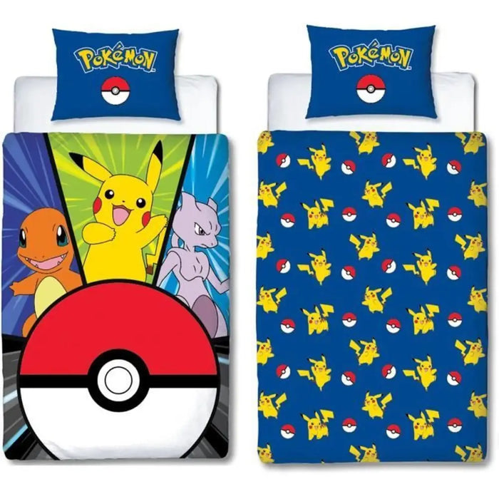 Комплект покривка за завивка Pokémon Жълт Бял Червен 140