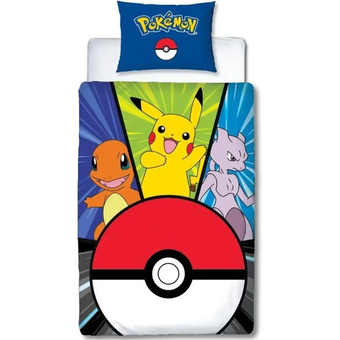 Комплект покривка за завивка Pokémon Жълт Бял Червен 140