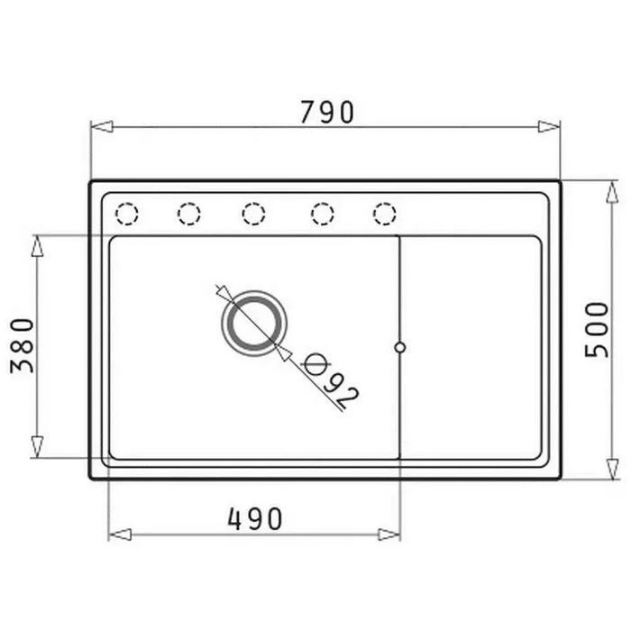 Комплект - PYRAMIS CAMEA (79X50) 1B 1D L мивка + смесител