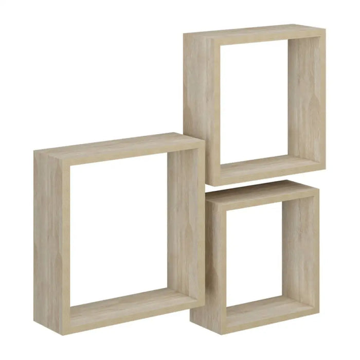 КОМПЛЕКТ РАФТОВЕ ЗА СТЕНА MAXHOME QB-3S ДЪБ