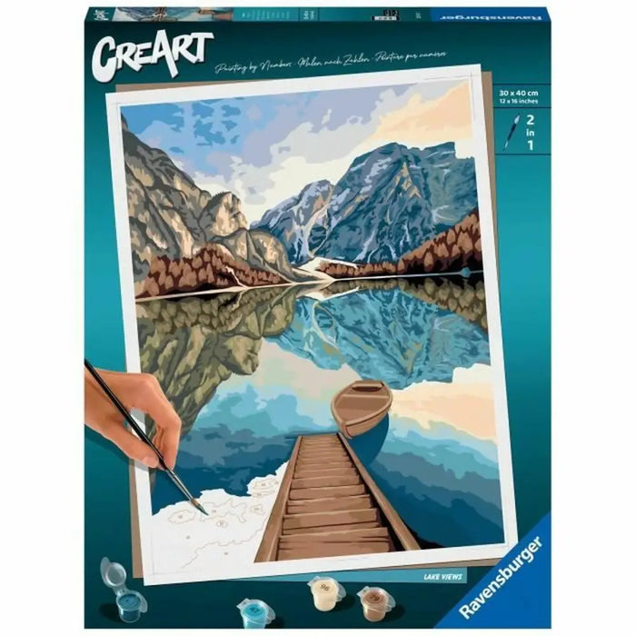 Комплект Рисуване по Числа Ravensburger Lake Views 30 x 40
