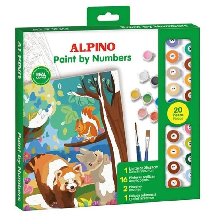 Комплект Рисуване по Числа Alpino Forest 6 броя