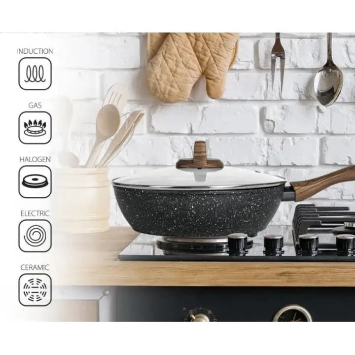 Комплект съдове за готвене Smile MGK-24 от 7 части с дълбок