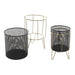 Комплект саксии DKD Home Decor Черен Златен Метал Loft 36 x