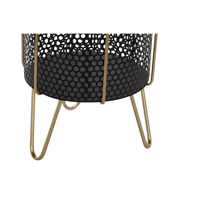 Комплект саксии DKD Home Decor Черен Златен Метал Loft 36 x