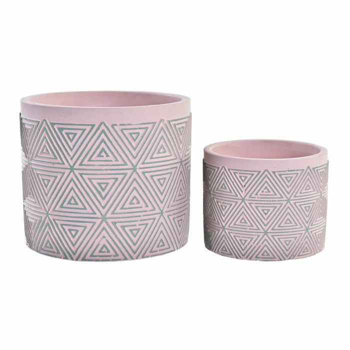 Комплект саксии DKD Home Decor Цимент 2 Части 2 броя (17 x