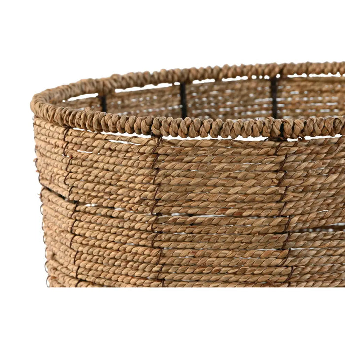 Комплект саксии Home ESPRIT Кафяв влакно Тропически 31 x 31