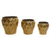 Комплект саксии Home ESPRIT Златен Метал Модерен 41 x 41 x