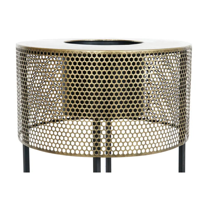 Комплект саксии DKD Home Decor 33 x 33 x 67 cm Черен Златен