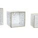 Комплект саксии DKD Home Decor Листи Златен Метал 15 x 15 x