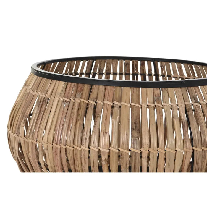Комплект Саксии за цветя DKD Home Decor Черен Естествен