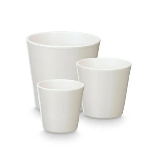 Комплект Саксии за цветя Ibergarden Бял Глина Ø 14 cm Ø 22