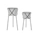 Комплект Саксии за цветя DKD Home Decor Черен Сив Метал