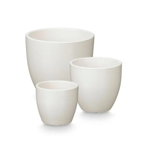 Комплект Саксии за цветя Ibergarden Бял Глина Ø 14 cm Ø 22