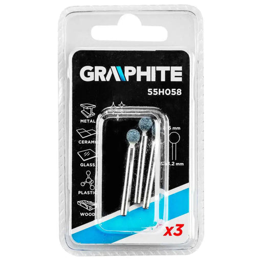 КОМПЛЕКТ ШЛАЙФГРИФЕР 6 MM 3 БРОЯ GRAPHITE 55H058