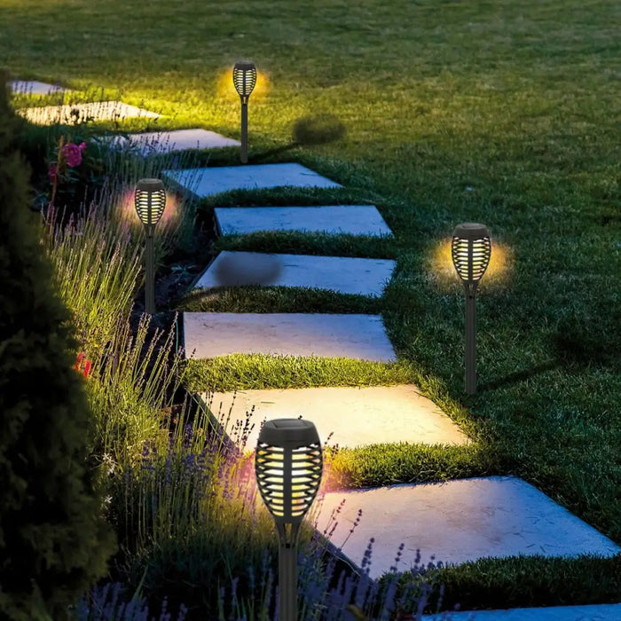 Комплект слънчеви градински фенери Aktive Пластмаса 7,5 x