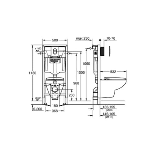 КОМПЛЕКТ СТРУКТУРА ЗА ВГРАЖДАНЕ GROHE 39418000
