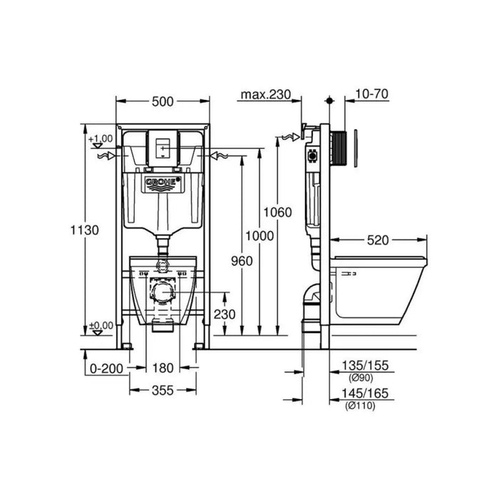 КОМПЛЕКТ СТРУКТУРА ЗА ВГРАЖДАНЕ GROHE 39468000