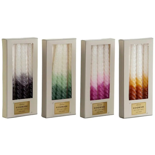 Комплект Свещи DKD Home Decor Двуцветен 2 x 2 x 25 cm 2 x 2